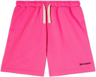 Palm Angels Mens Embroidered Logo Sweatshorts Pink - Size X-Small