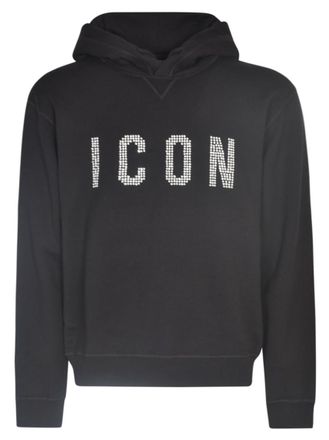 Dsquared2 Black Icon Studded Hoodie
