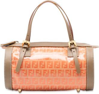 Fendi Pre-owned Fendi Zucchino Coated Canvas Barrel Handbag Ladies 71-16558-0-012