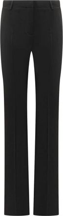 Versace Broeken - Dames - Straight fit broeken - Zwart - L - Leer - Broeken