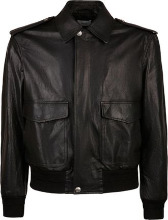 Bally leather bomber jacket - men - Lamb Skin - 44 - Black