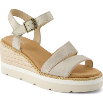 Toms Darya Platform Wedge Sandal in Silver at Nordstrom Rack, Size 6.5