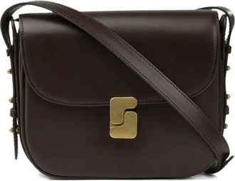 SOEUR Belissima leren mini crossbodytas - Zwart