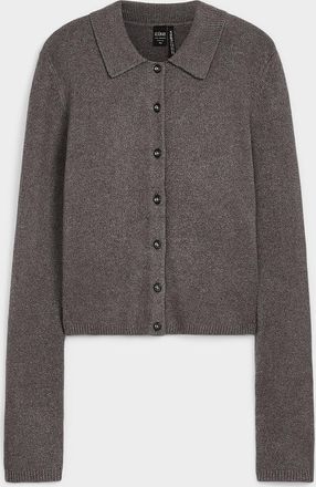 Icone Womens Polo Shirt-collar plush cardigan