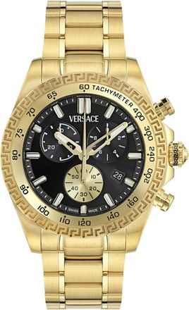 Versace Chrono X Leather Watch