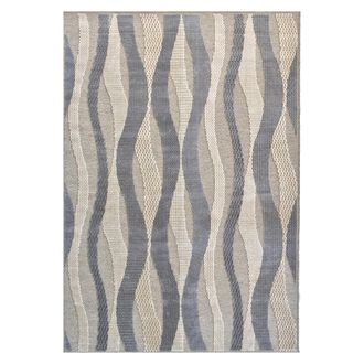 Dmora Tapete Lasane, 820000 Puntos/m2 Pelo 100% Viscosa Base Lana, Forma Rectangular, Antideslizante, 200x140 Cm Beige