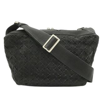 Bottega Veneta Pre-owned Intrecciato Canvas Schoudertas - Dames - Pre-owned - Zwart - Maat: ONE Size