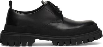 Dolce & Gabbana Black Calfskin Oxfords And Mens Derbies