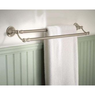 OEM Toallero Doble De 24 Pulgadas, De N&iacute;quel Cepillado Y Resistente A Las Manchas, Para Ba&ntilde;o, De Montaje En Pared - Crezuo