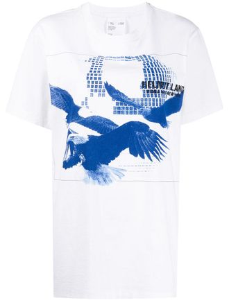Helmut Lang eagle print T-shirt - VO2 CHALK WHITE