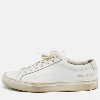 Common Projects White Leather Achilles Low Top Sneakers