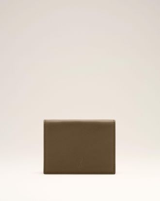 Ami Brown cowhide leather trifold wallet with Ami de Coeur Brown - OS - Unisex