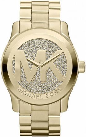 Michael Kors Womens Runway MK5706 45mm Gold Ladies Watch Stainless Steel - One Size