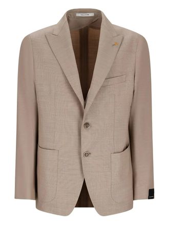 Tagliatore single-breasted patch-pocket jacket - men - Elastane/Virgin Wool - 48 - Neutrals