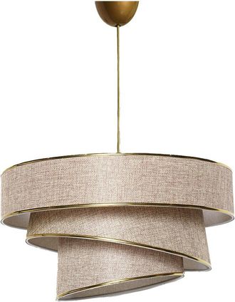 GreenIce Lampadario A Sospensione Con Paralume In Cotone Couper - Oro