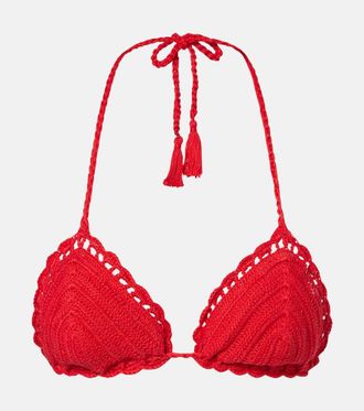 Anna Kosturova Crochet cotton bikini top
