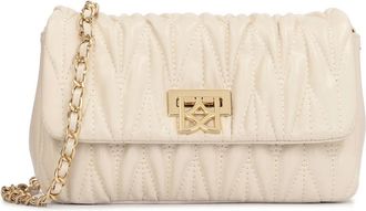 Kazar Gewatteerde Leren Schoudertas - Dames - Handtassen - Beige - ONE Size - Leer - Tassen