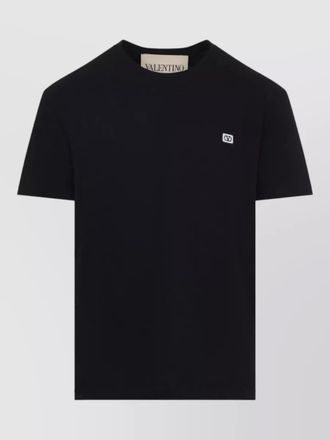 Valentino logo patch crew neck short sleeve t-shirt
