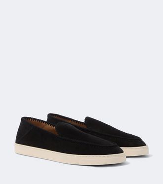 Giorgio Armani Galleria 3 suede slip-on shoes