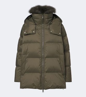 Yves Salomon Shearling-trimmed down jacket