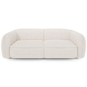 Sia Home Sof&aacute; cama 3 plazas boucl&eacute; crema