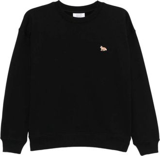 Maison Kitsun&eacute; Baby Fox Katoenen Sweatshirt - Dames - Sweatshirts - Zwart - M - Katoen - Hoodies & sweatvesten