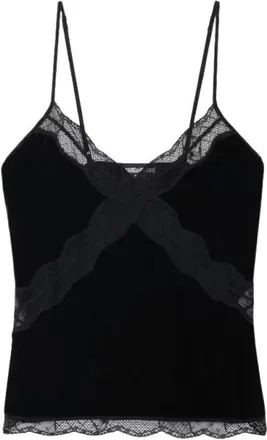 Zadig&Voltaire Tops, Dames, Zwart, L, TOP Cishi Velvet