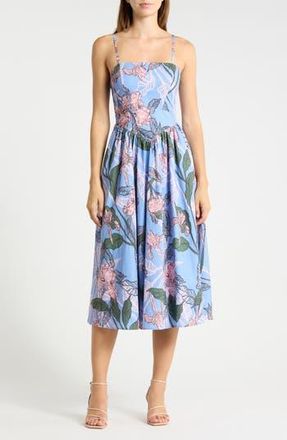 Hutch Eddi Cotton Maxi Dress in Periwinkle Inked Iris at Nordstrom Rack, Size X-Large