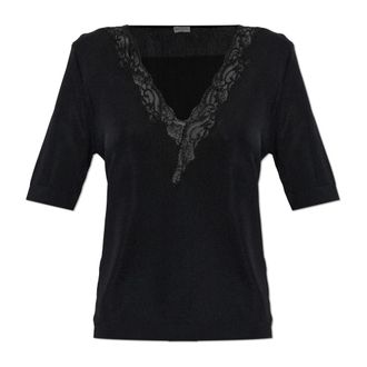 Balmain Top con pizzo - - Blouses & Shirts - Donna - Nero - M