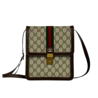 Gucci Pre-owned Cross Body Bags, female, Brown, Size: ONE SIZE Pre-owned Leather PVC Shoulder Bag