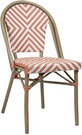 Global Interiors Hochwertiger Gartenstuhl Toby Ii - Weiss/Coral