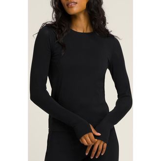 Wilson Pro Seamless Long Sleeve Top in Black at Nordstrom, Size Medium