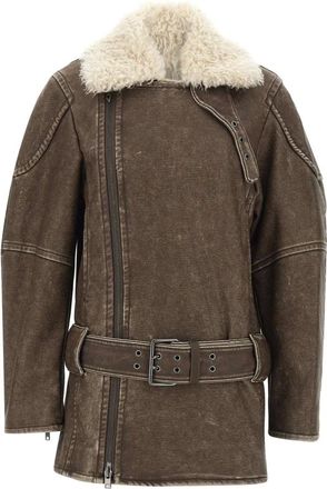Diesel Jassen, Dames, Bruin, S, Leer, G-Eyser Jas