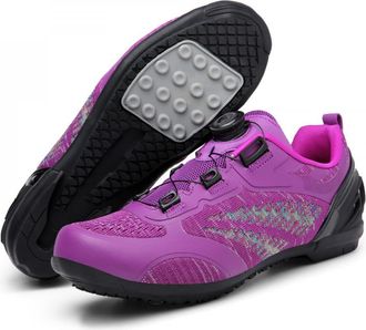 Generic Cycling Shoes Mens Womens Rubber Sole Anti-Slip Bicycle Shoes with Spin Shoestring Breathable Comfortable Flat Sneaker Outdoor Biking Trainers Bike In