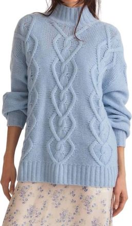LoveShackFancy Izia Pullover Sweater In Blue Haze