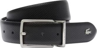 Lacoste Omkeerbare leren riem - Heren - Accessoires - Zwart - Maat: 120 CM Leer