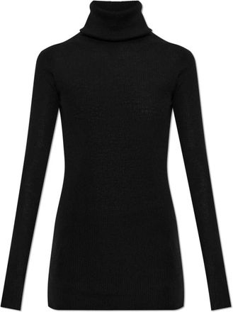 Rick Owens Truien & Vesten, Dames, Zwart, S, Wol, Wool Turtleneck