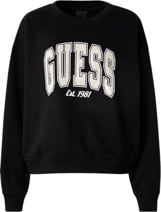 Guess Dames, Sweatshirts & Hoodies, Zwart, Maat: XS
