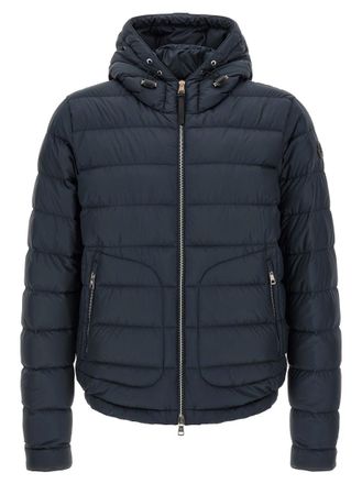 Moncler Blue Quilted Hood Jacket