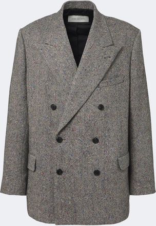 Dries Van Noten Blazer doppiopetto in lana a quadri