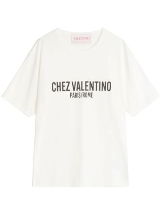 Tシャツ・カットソー Valentino T-Shirt Le Chat De La Maison In Cotone Valentino le Chat De La Maison T-shirt Valentino