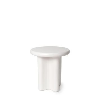 Koketto Home Mesa de centro redonda blanca de 50 cm