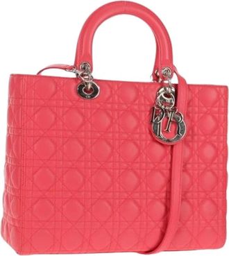 Dior Pre-owned Lady Dior Bag - Dames - Vintage Handtas - Roze - ONE Size - Leer - Vintage