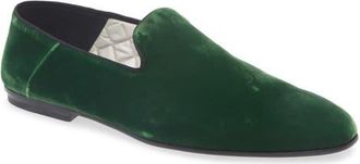 Tom Ford Velvet Smoking Slipper in Emerald at Nordstrom, Size 11.5Us