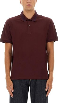 Alexander McQueen Maroon Shirt Collar Polo