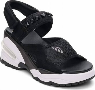 Ash Womens Diva Wedge Sandal In Black