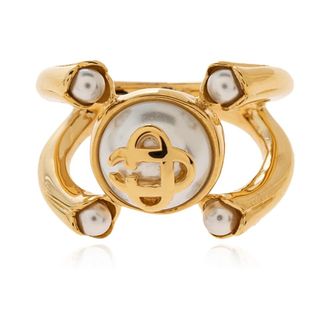 Casablanca Parels Ring - unisex - Ringen - Geel - XL - Accessoires