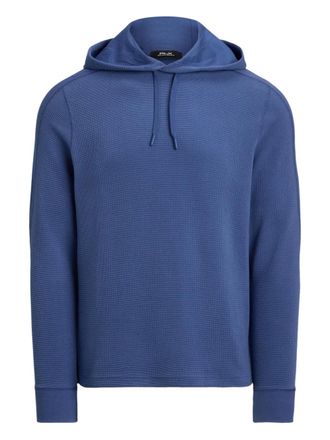 Ralph Lauren waffle-knit hooded sweater - Blue
