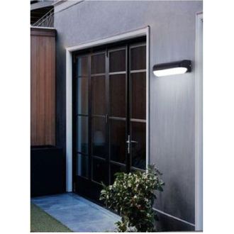 Trade Shop Trade Shop Traesio - Trade Shop - Applique Nero Da Esterno 12 Watt Luce Calda Fredda Naturale Es63