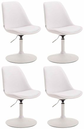 Clp Clp - Set De 4 Sillas Lounge Maverick En Polipiel Blanco Blanco